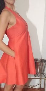 SOLD! Halston Heritage NWT silk halter pockets